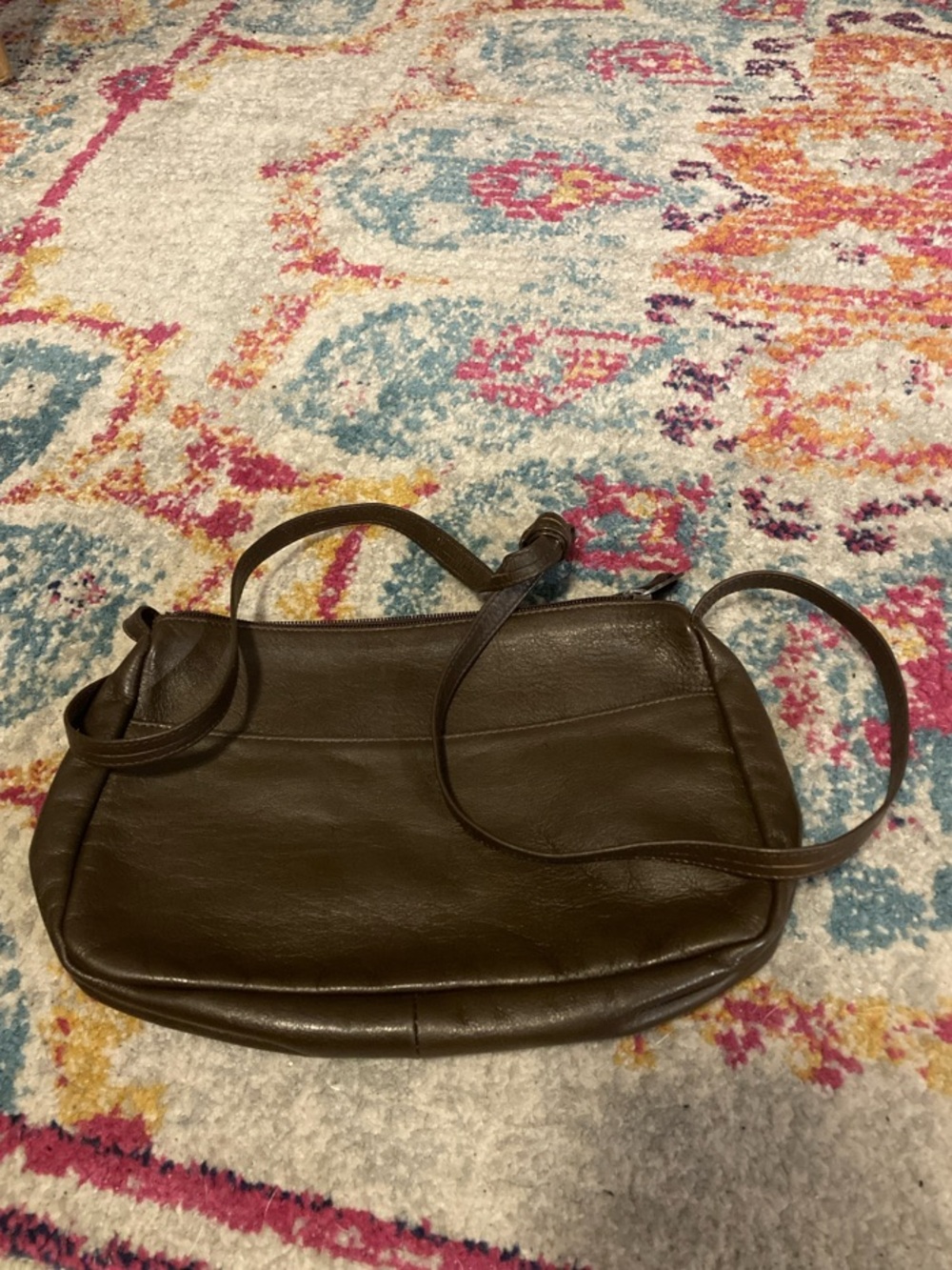 Classic Brown Leather Crossbody Bag